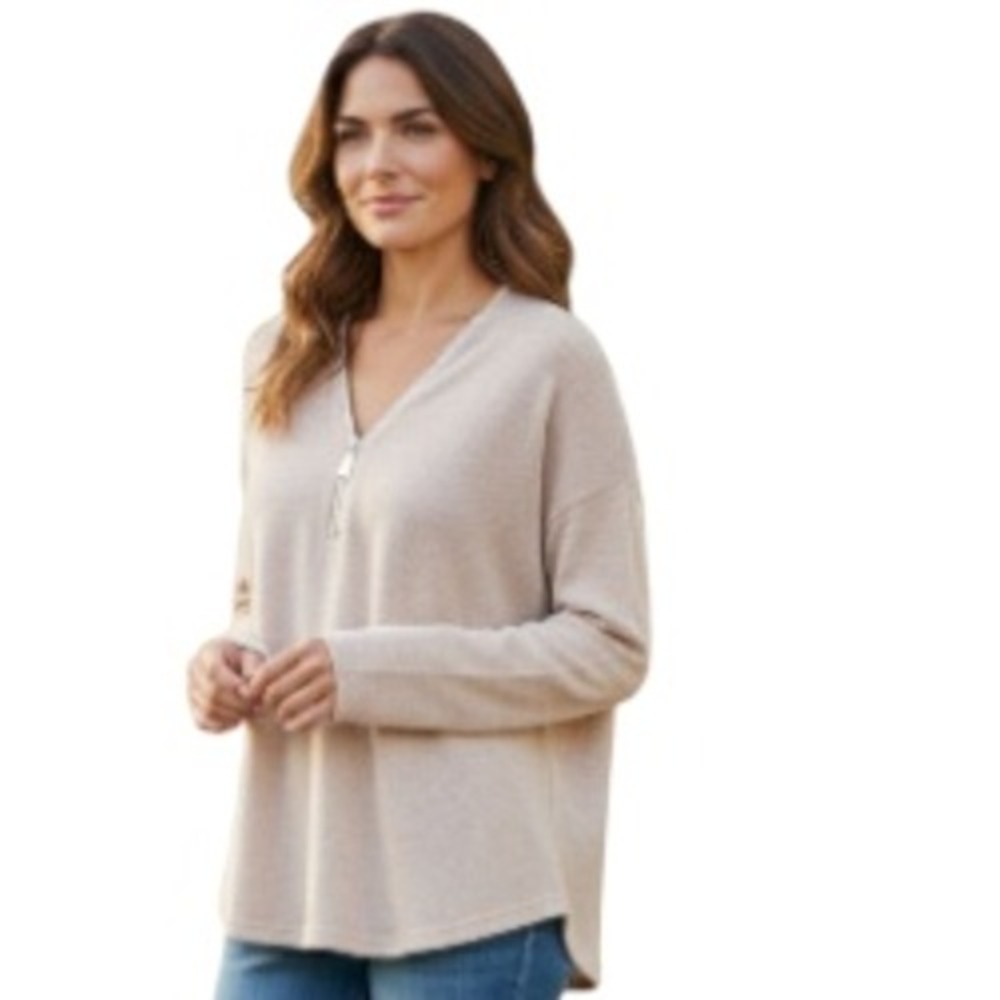 Soft Surroundings Valentina Front Zip Sweater Size M‎